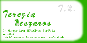 terezia meszaros business card