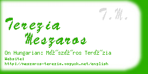 terezia meszaros business card